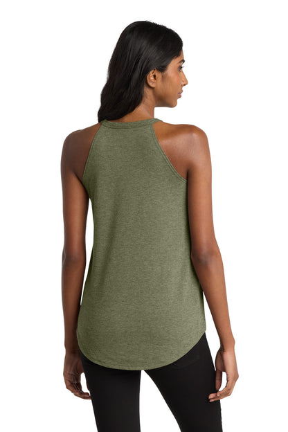 District Women's Perfect Tri Rocker Tank DT137L Military Green Frost