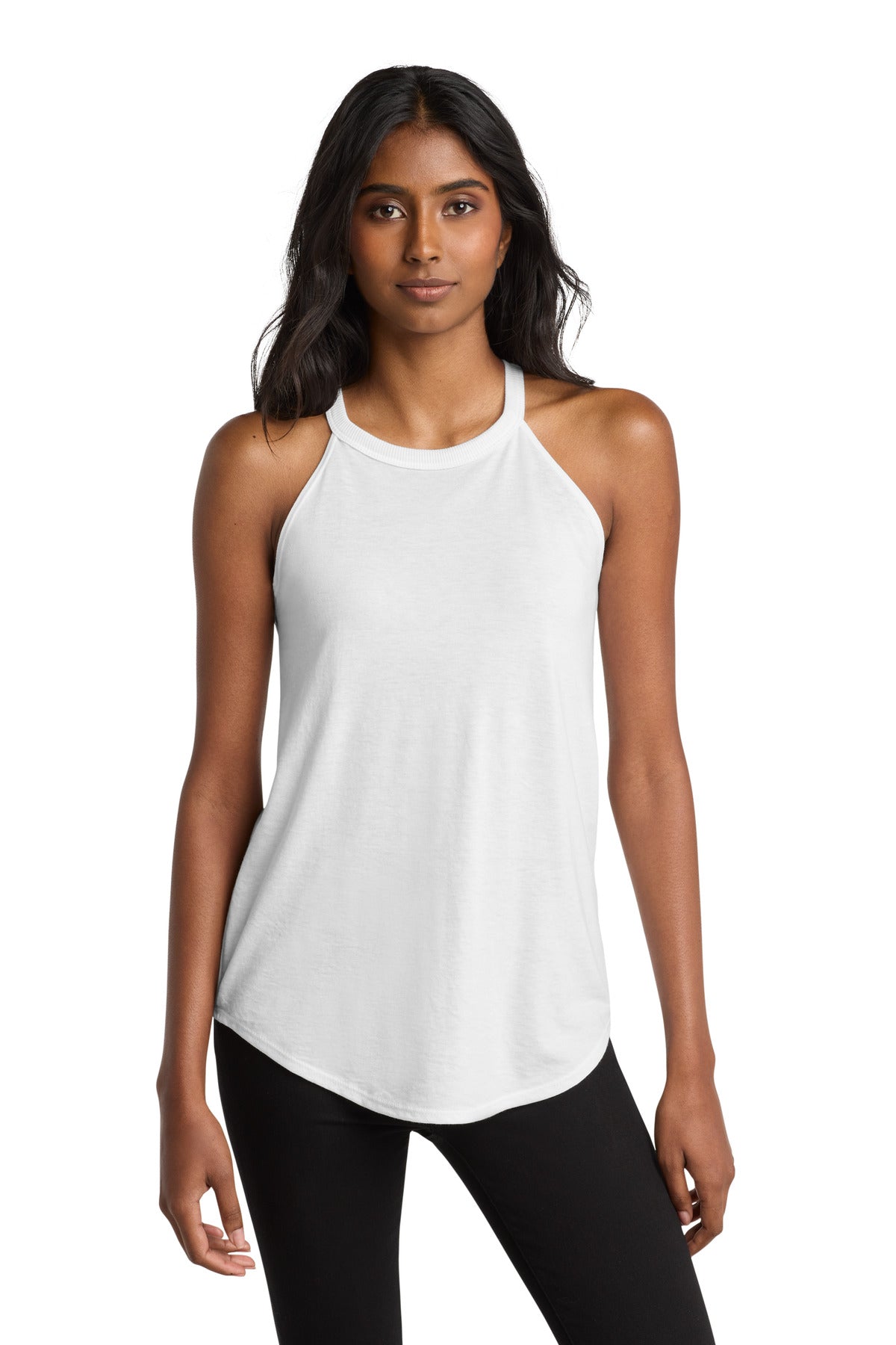 District Women's Perfect Tri Rocker Tank DT137L White