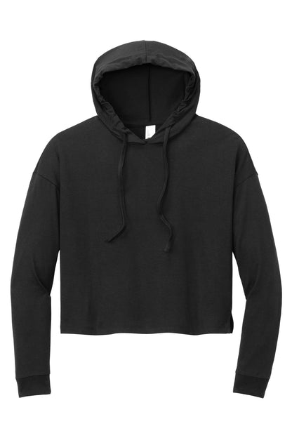 District Women's Perfect Tri Midi Long Sleeve Hoodie DT1390L Black