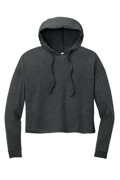 District Women's Perfect Tri Midi Long Sleeve Hoodie DT1390L Black Frost
