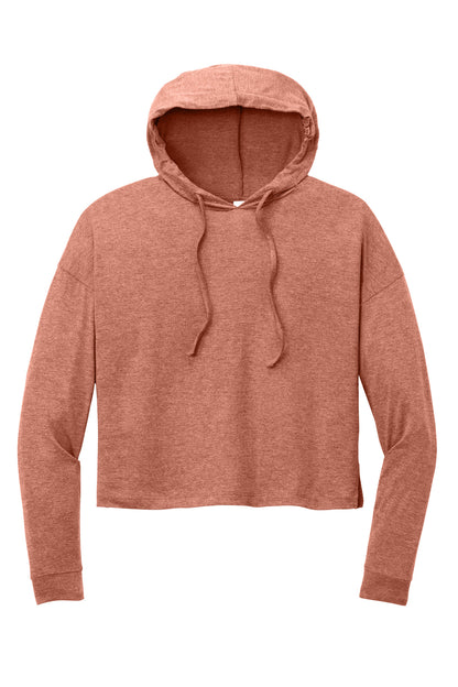 District Women's Perfect Tri Midi Long Sleeve Hoodie DT1390L Desert Rose Heather