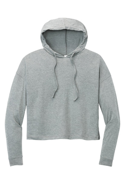 District Women's Perfect Tri Midi Long Sleeve Hoodie DT1390L Grey Frost