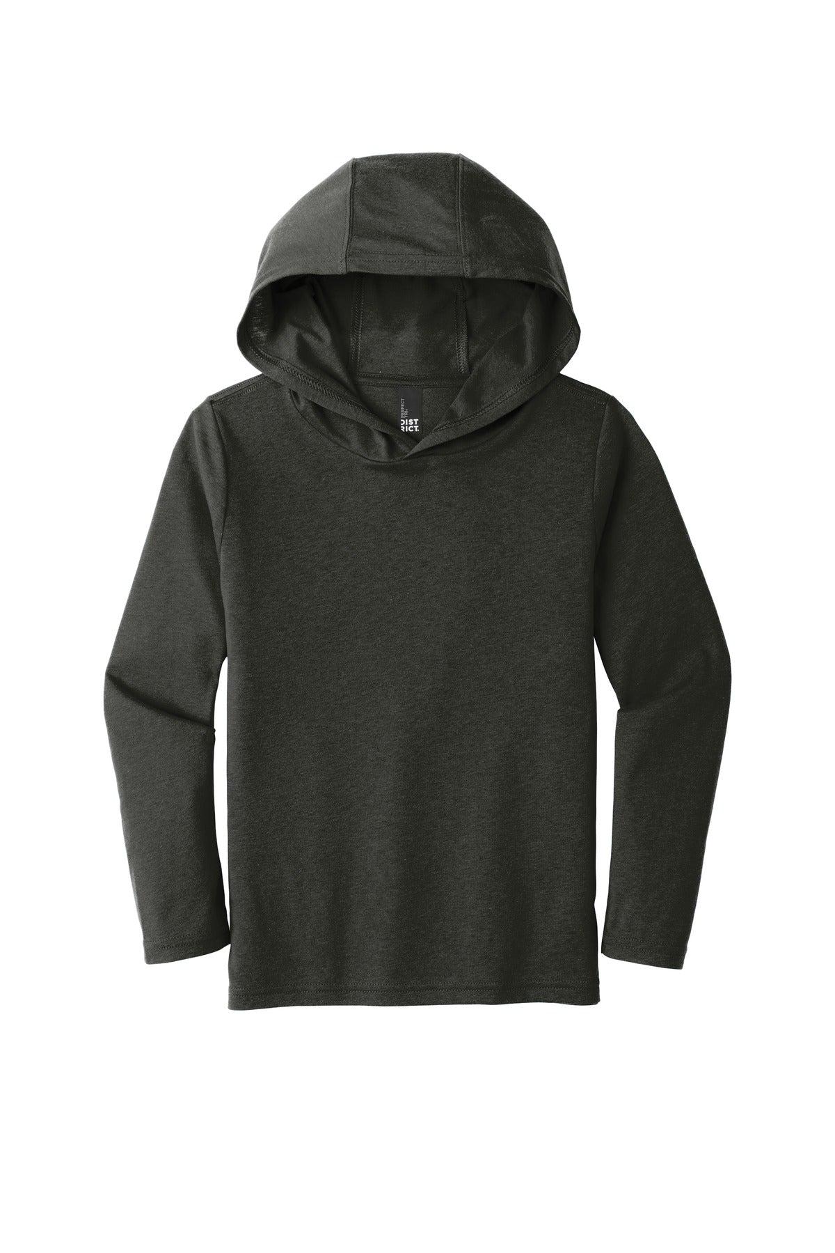 District Youth Perfect Tri Long Sleeve Hoodie DT139Y Black Frost