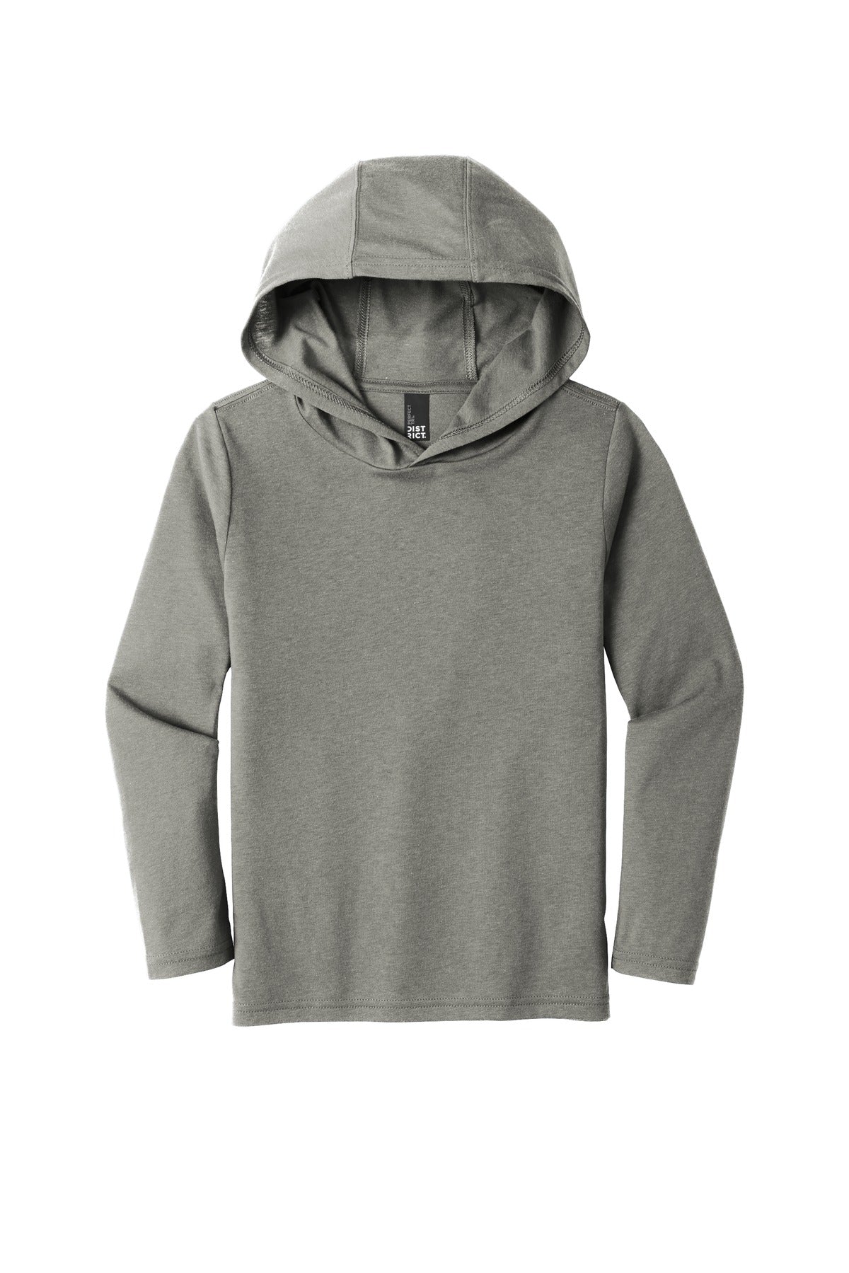 District Youth Perfect Tri Long Sleeve Hoodie DT139Y Grey Frost