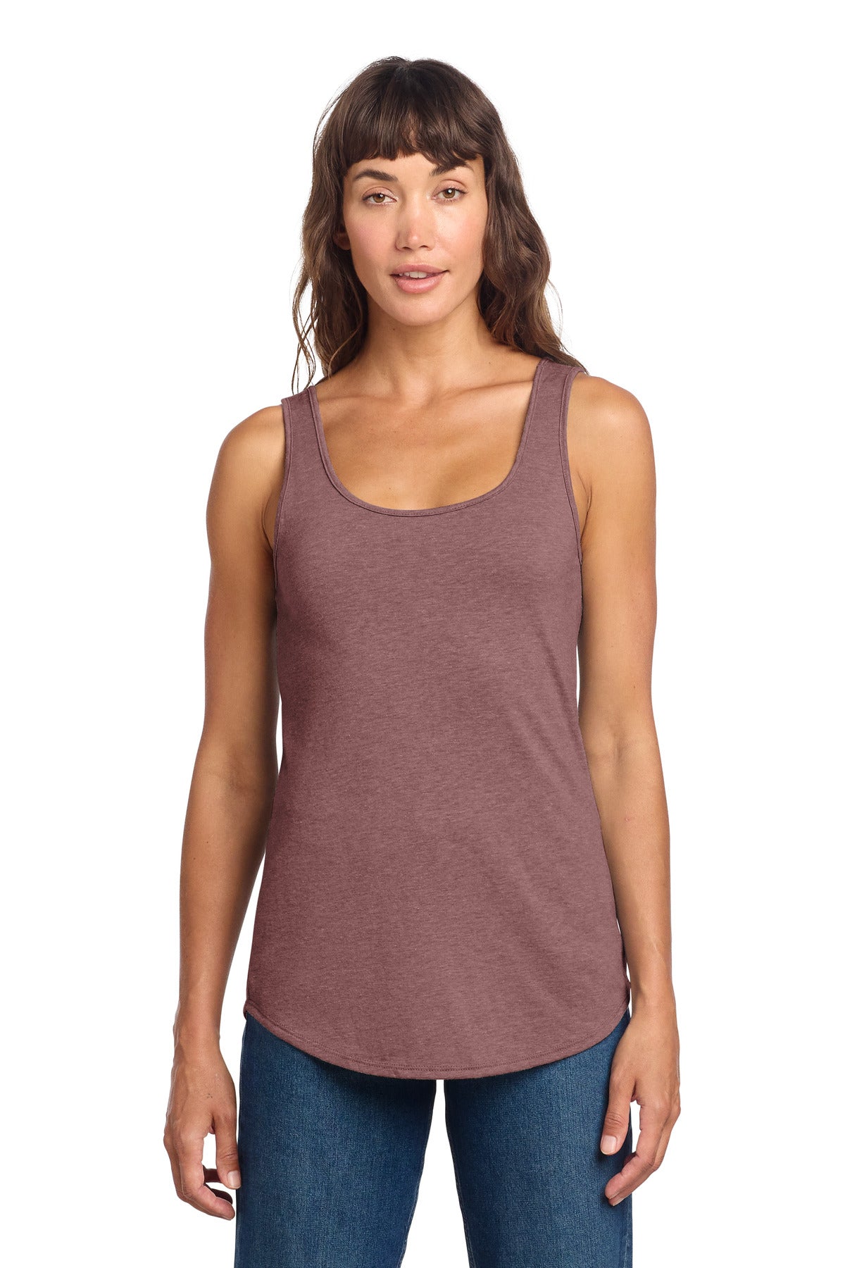 District Women's Perfect Tri Relaxed Tank DT151 Blush Frost