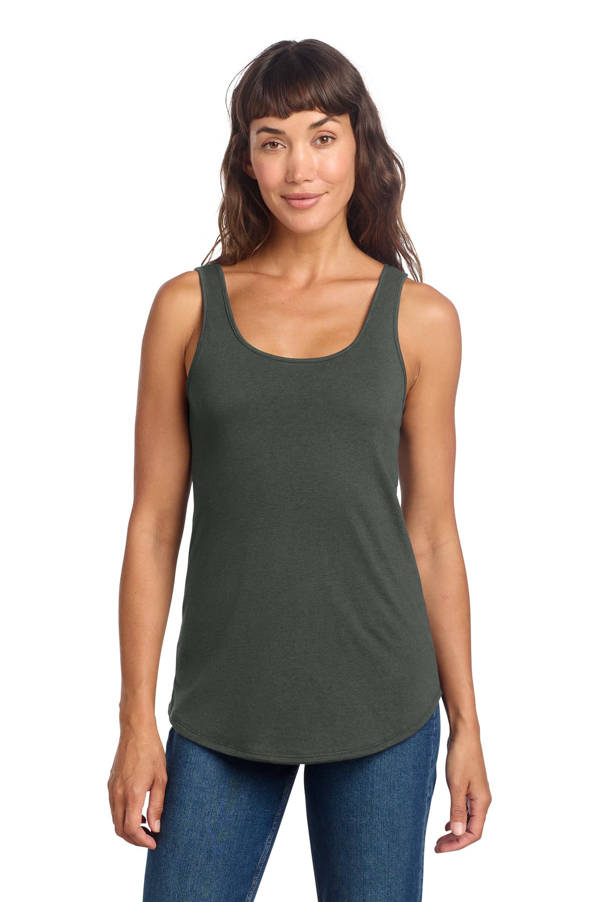 District Women's Perfect Tri Relaxed Tank DT151 Deepest Grey