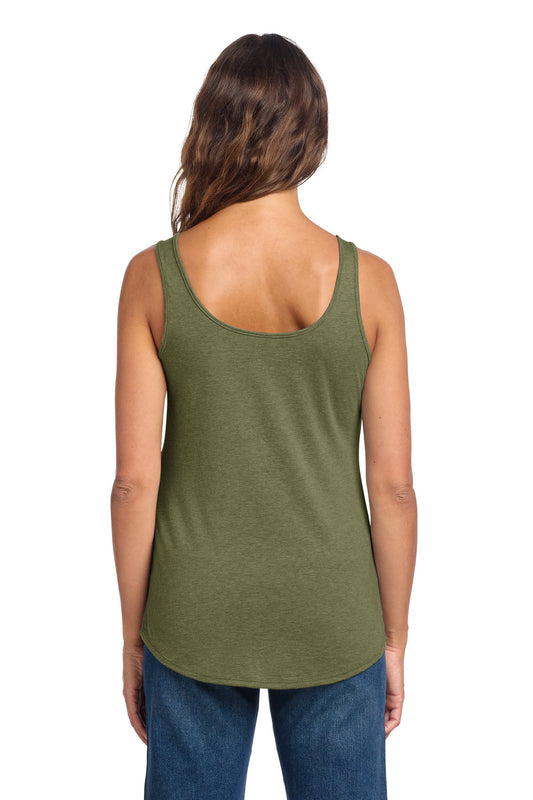 District Women's Perfect Tri Relaxed Tank DT151 Military Green Frost