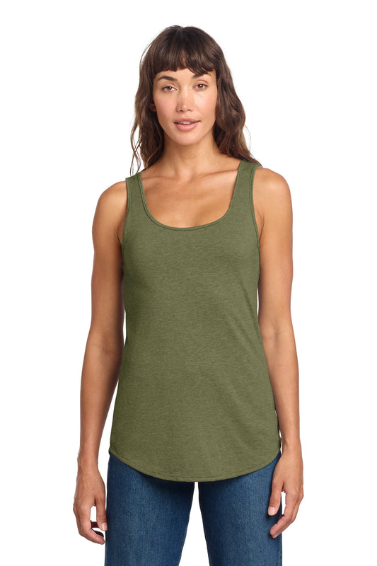 District Women's Perfect Tri Relaxed Tank DT151 Military Green Frost