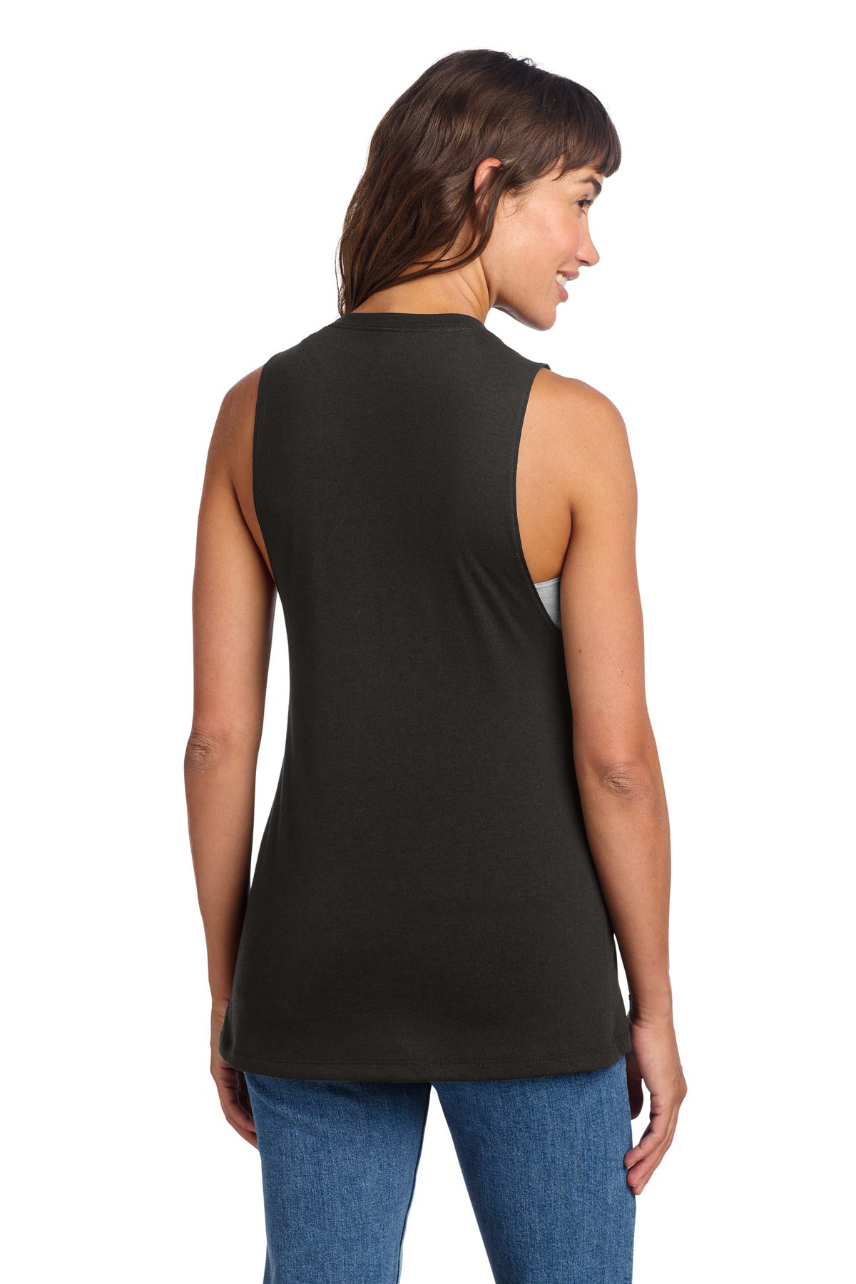 District Women's Perfect Tri Muscle Tank DT153 Black