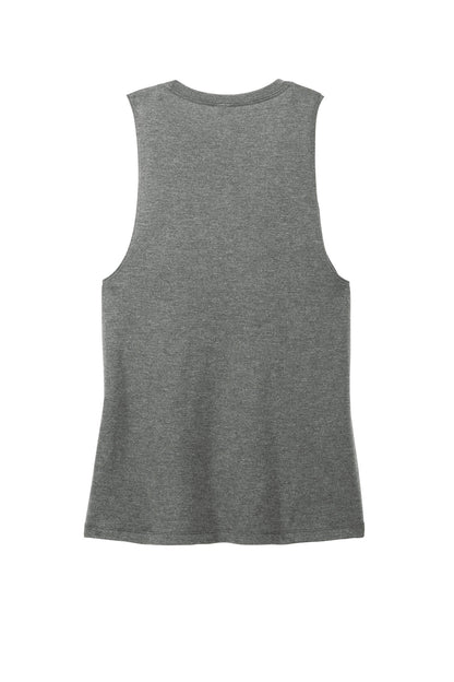 District Women's Perfect Tri Muscle Tank DT153 Heathered Charcoal