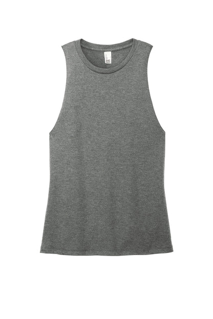 District Women's Perfect Tri Muscle Tank DT153 Heathered Charcoal