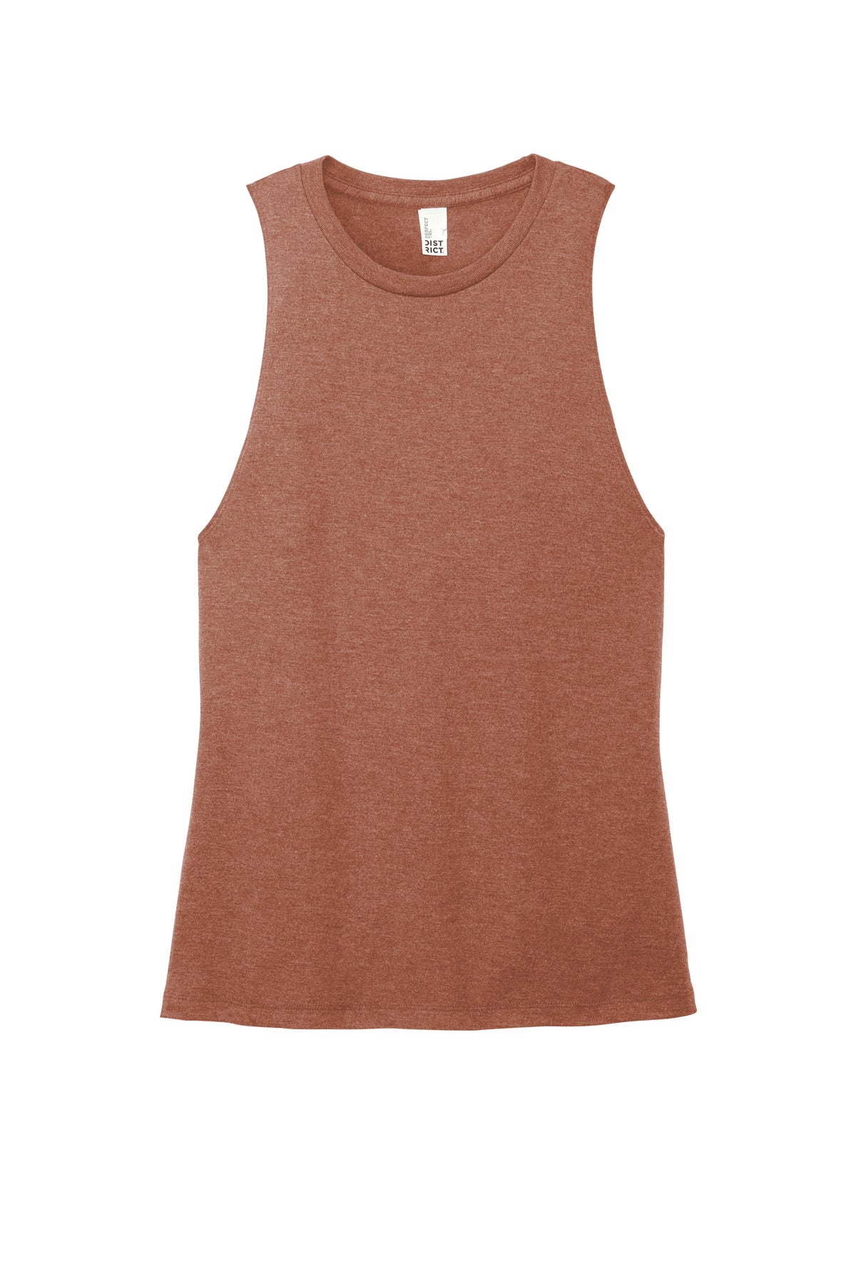 District Women's Perfect Tri Muscle Tank DT153 Heathered Russet