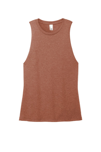 District Women's Perfect Tri Muscle Tank DT153 Heathered Russet