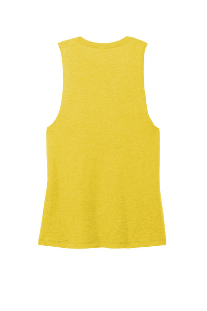 District Women's Perfect Tri Muscle Tank DT153 Ochre Yellow Heather
