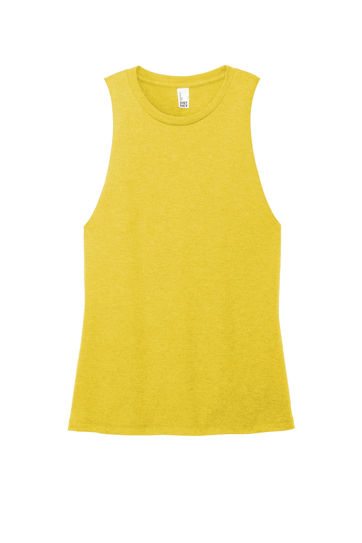 District Women's Perfect Tri Muscle Tank DT153 Ochre Yellow Heather