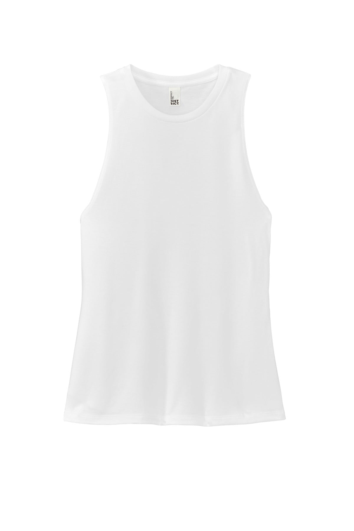 District Women's Perfect Tri Muscle Tank DT153 White