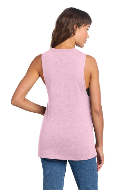 District Women's Perfect Tri Muscle Tank DT153 Wisteria Heather