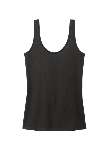 District Women's Perfect Blend CVC V-Neck Tank DT154 Black