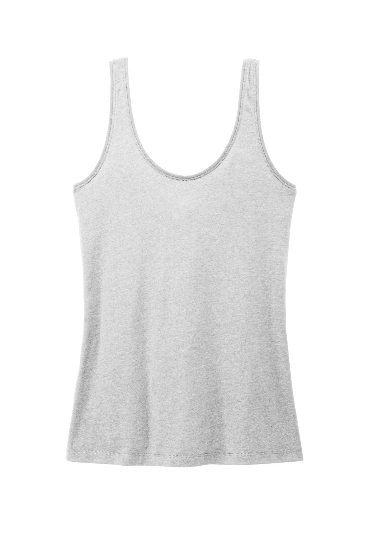 District Women's Perfect Blend CVC V-Neck Tank DT154 Light Heather Grey