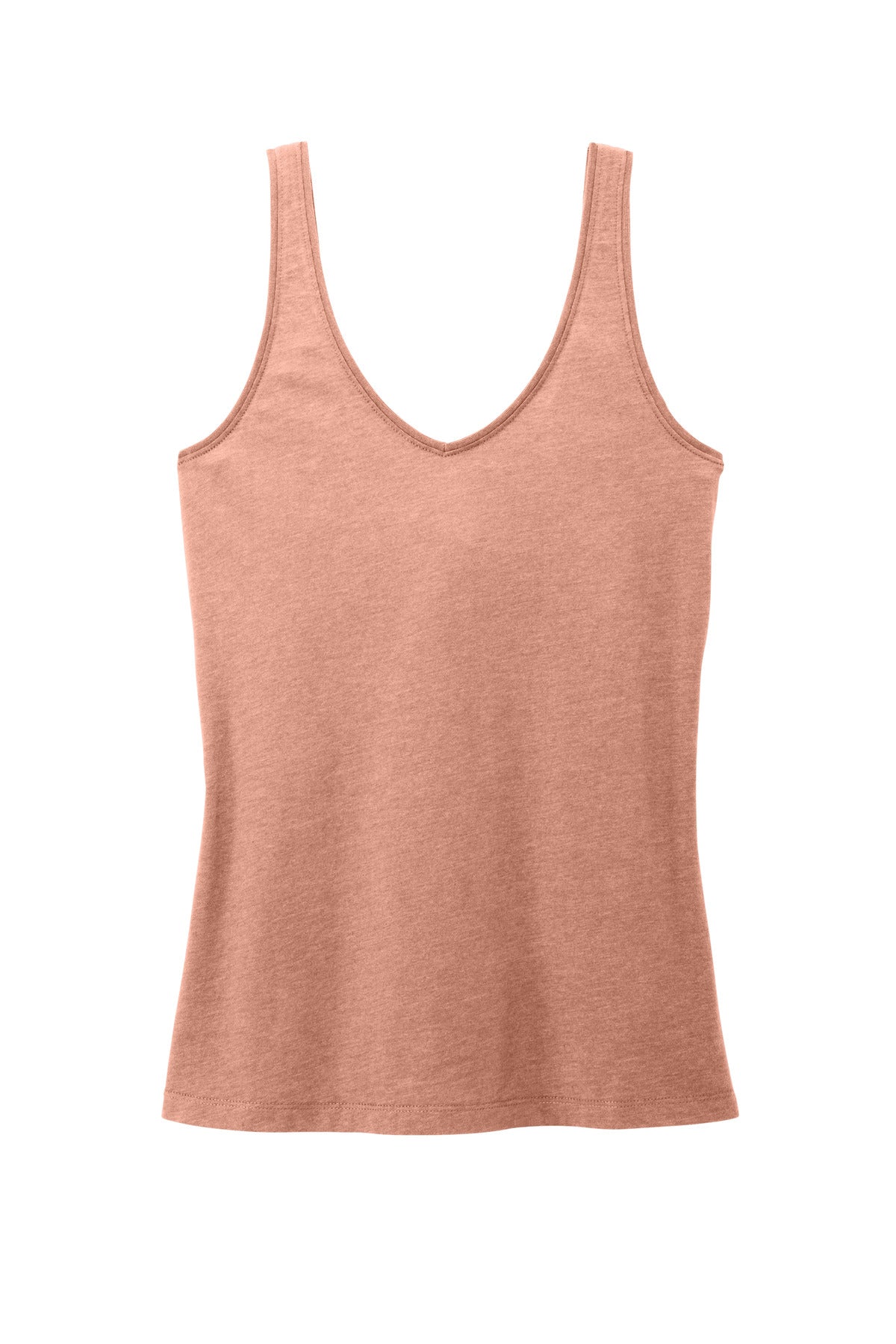 District Women's Perfect Blend CVC V-Neck Tank DT154 Nostalgia Rose Heather
