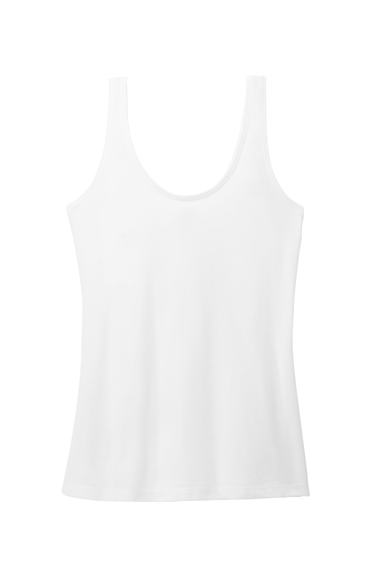 District Women's Perfect Blend CVC V-Neck Tank DT154 White