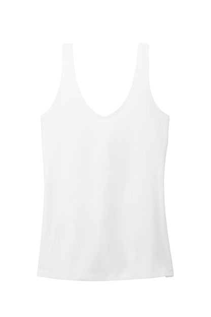 District Women's Perfect Blend CVC V-Neck Tank DT154 White