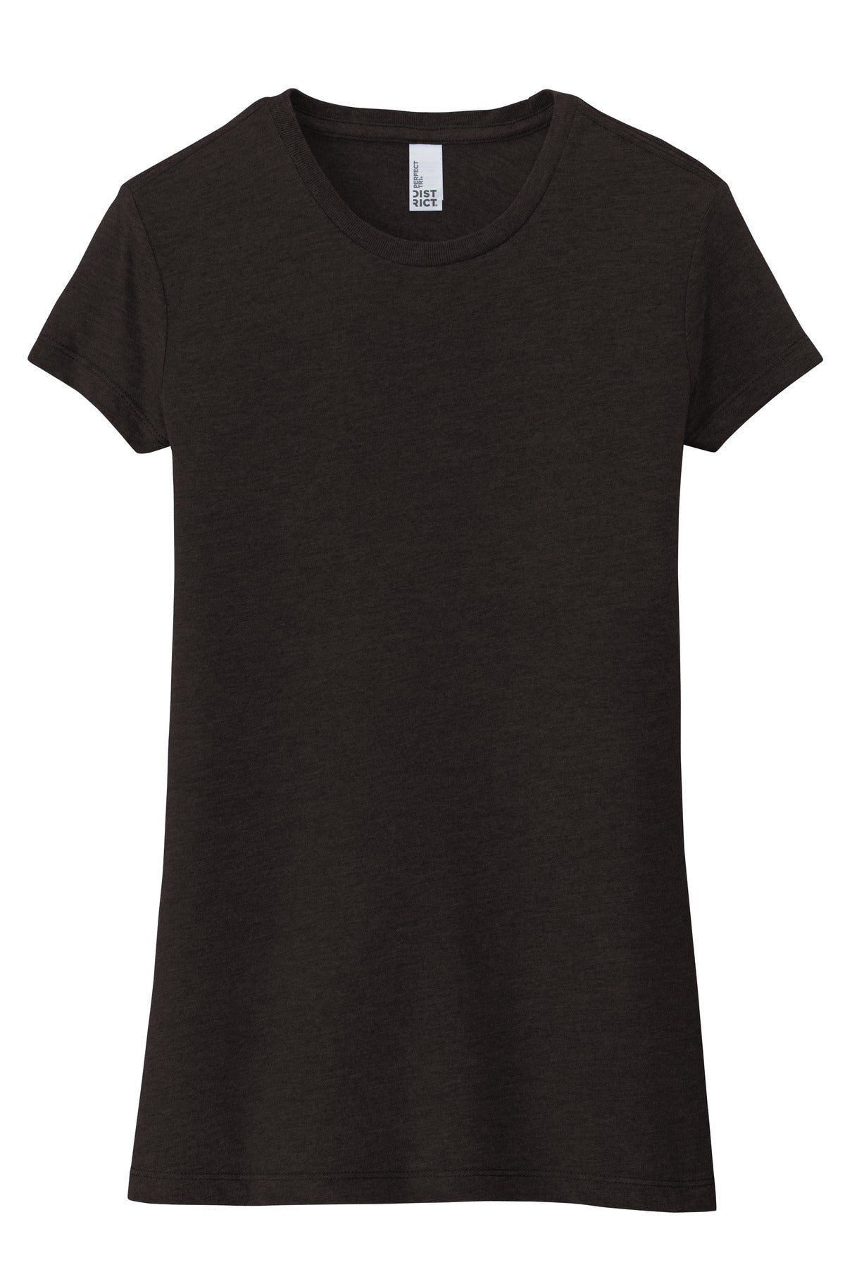 District Women's Fitted Perfect Tri Tee DT155 Black Frost