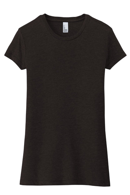 District Women's Fitted Perfect Tri Tee DT155 Black Frost