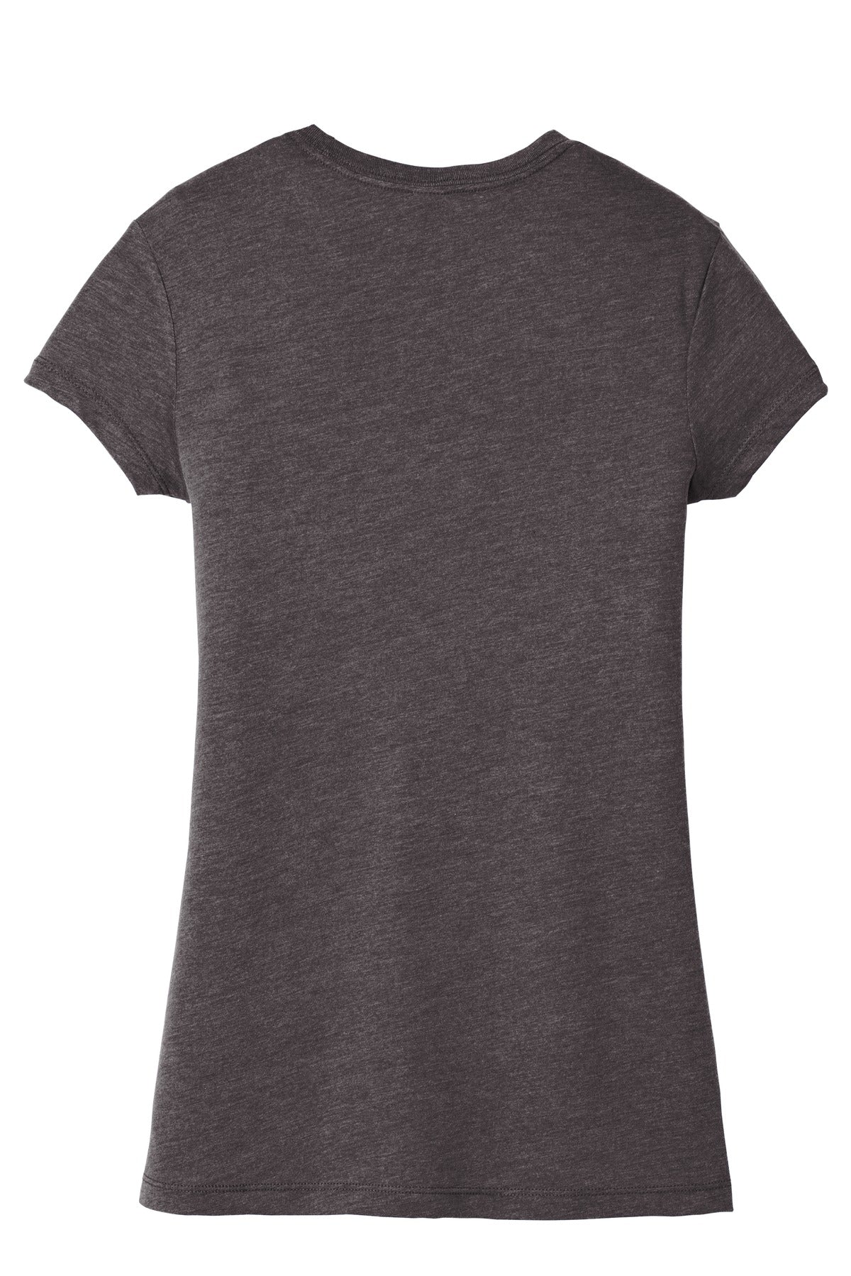 District Women's Fitted Perfect Tri Tee DT155 Heathered Charcoal