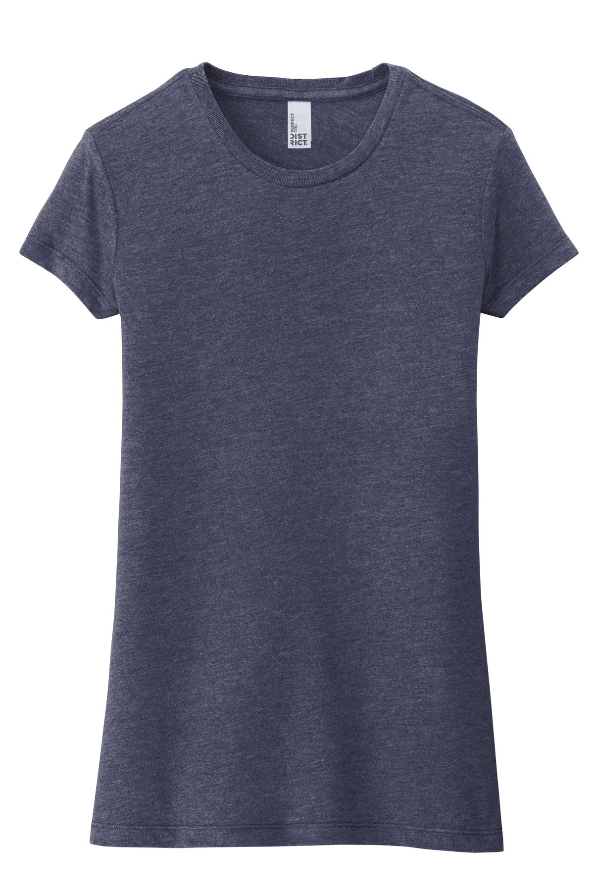 District Women's Fitted Perfect Tri Tee DT155 Navy Frost