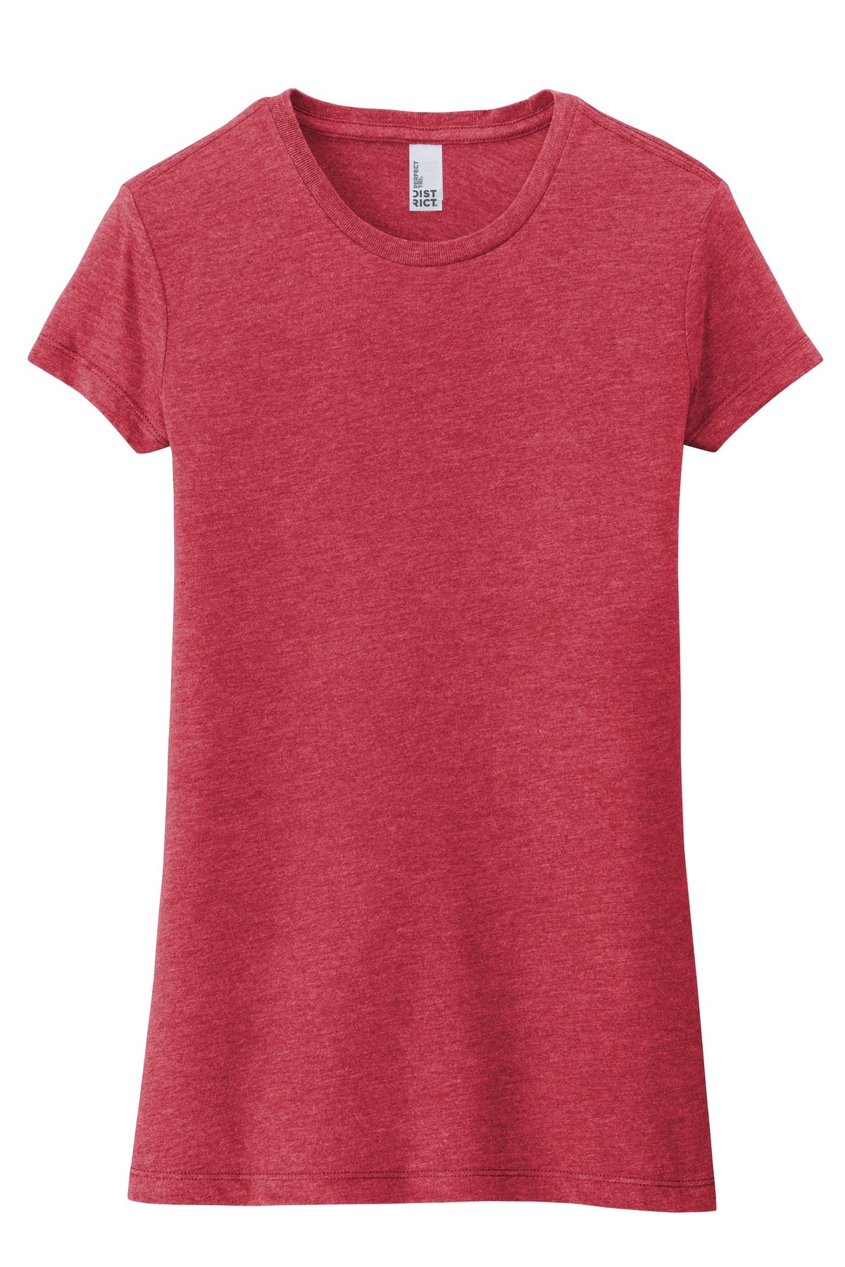 District Women's Fitted Perfect Tri Tee DT155 Red Frost
