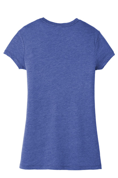 District Women's Fitted Perfect Tri Tee DT155 Royal Frost