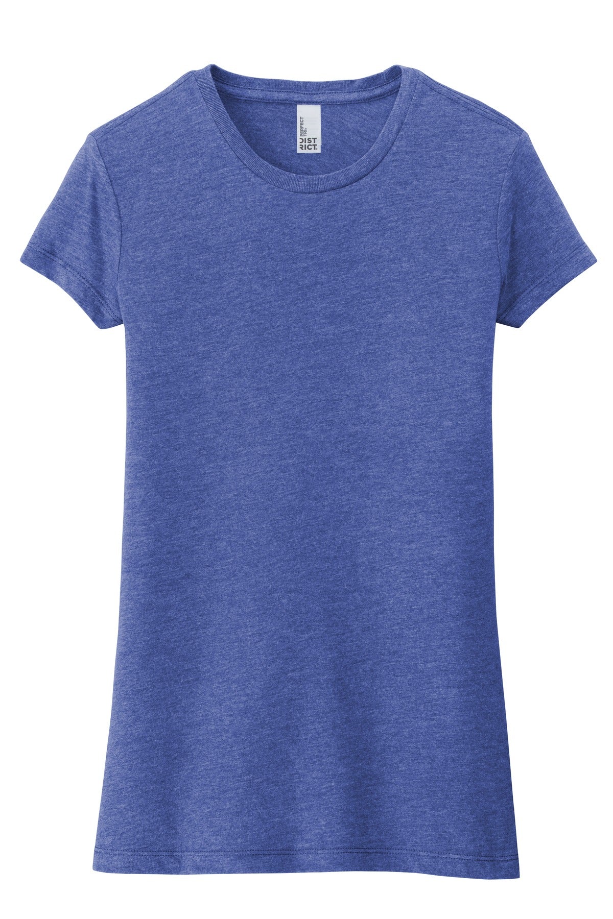 District Women's Fitted Perfect Tri Tee DT155 Royal Frost
