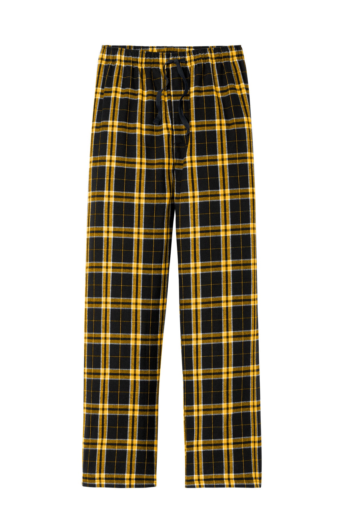 District Flannel Plaid Pant. DT1800 Black/ Gold