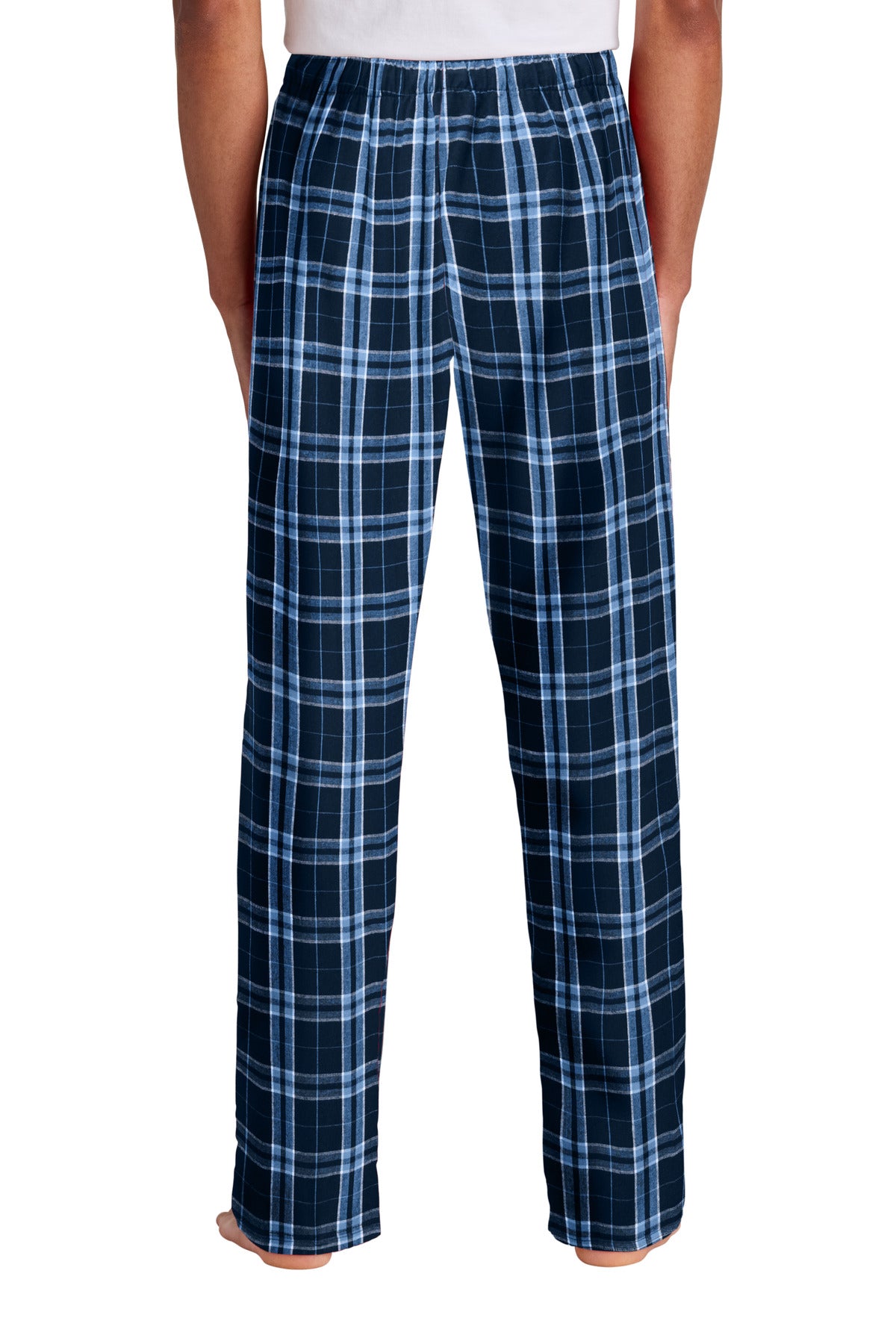 District Flannel Plaid Pant DT1800 True Navy/ Carolina Blue