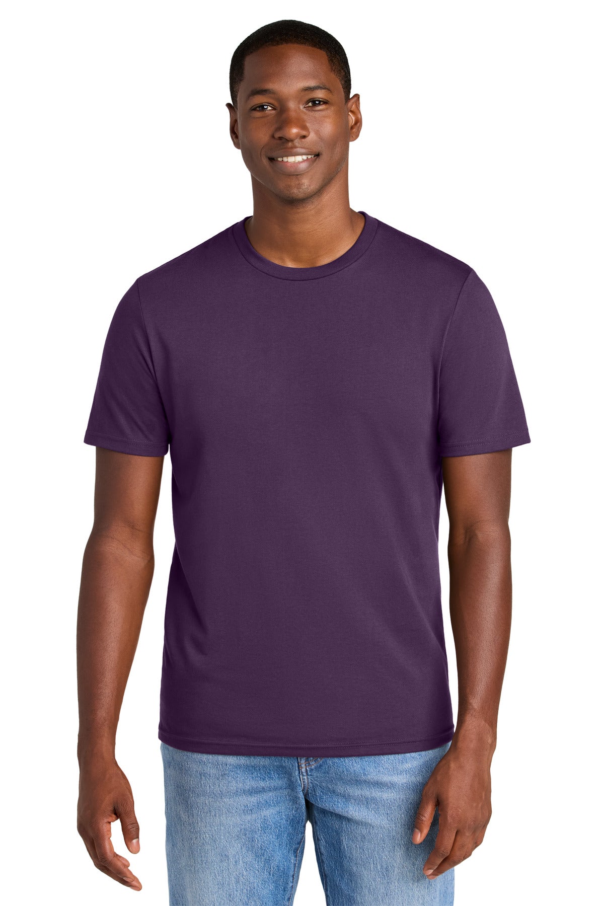 District Perfect Weight CVC Tee DT184 Blackberry