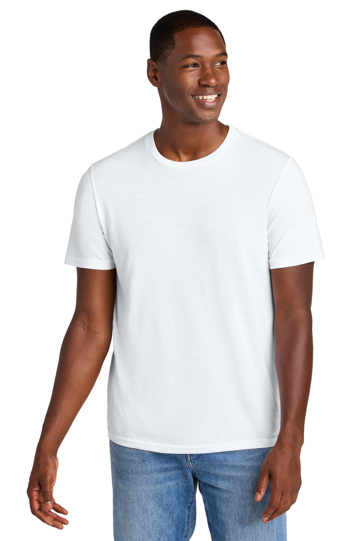 District Perfect Weight CVC Tee DT184 Bright White