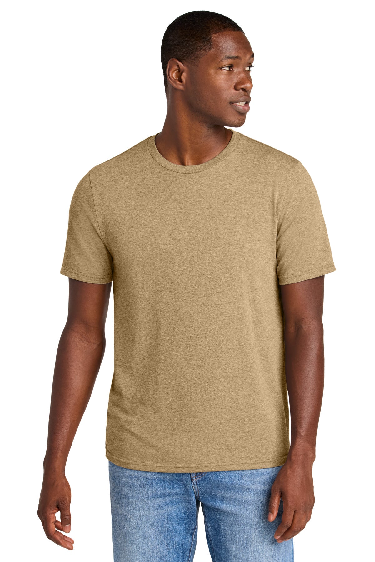 District Perfect Weight CVC Tee DT184 Dune Heather