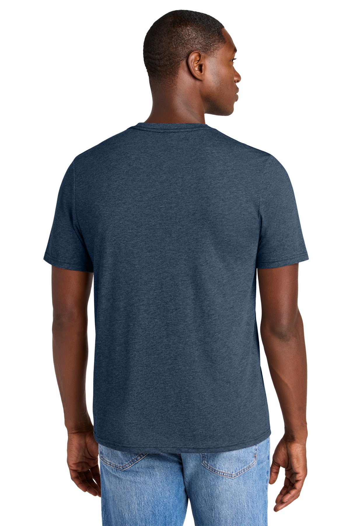 District Perfect Weight CVC Tee DT184 Heathered Navy