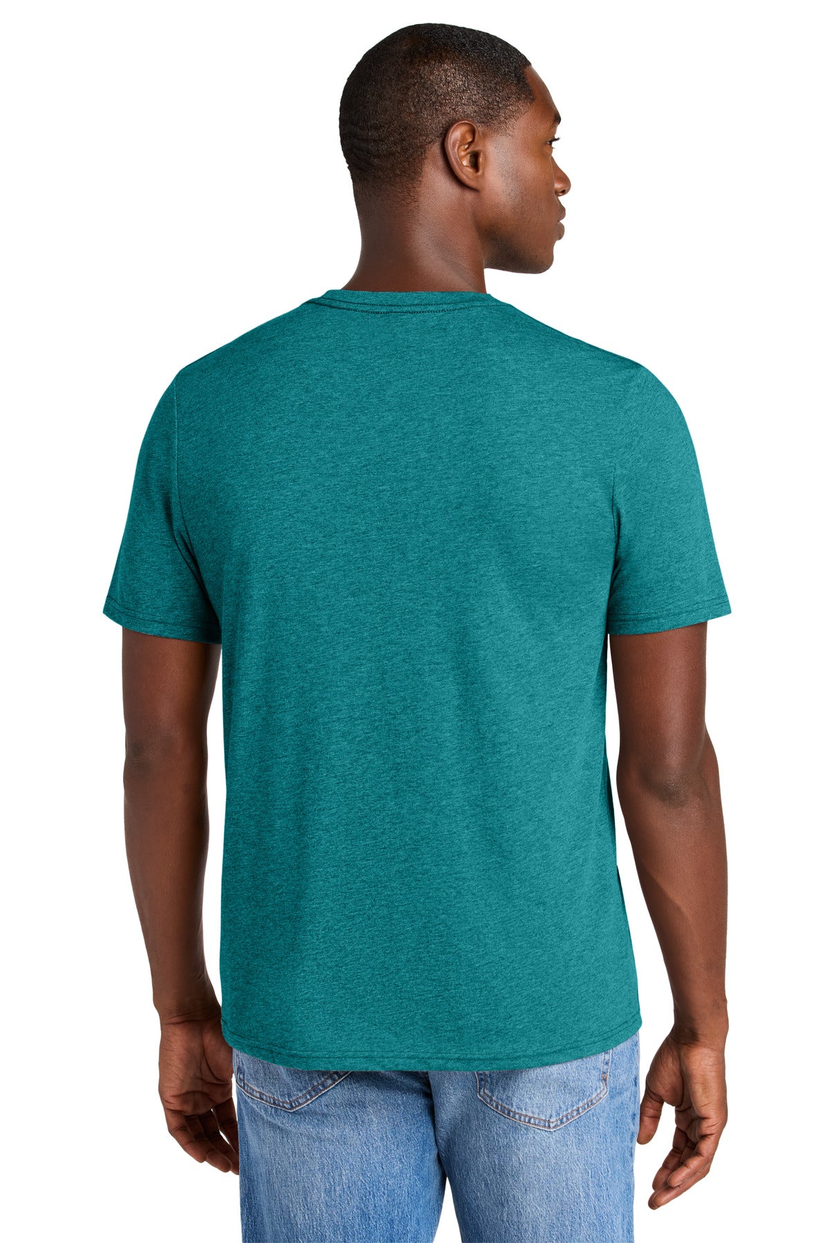 District Perfect Weight CVC Tee DT184 Heathered Teal