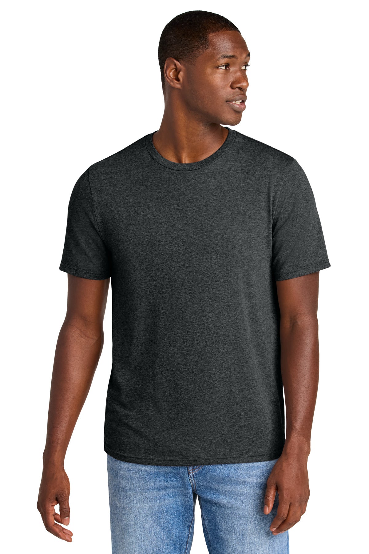 District Perfect Weight CVC Tee DT184 Jet Black Heather