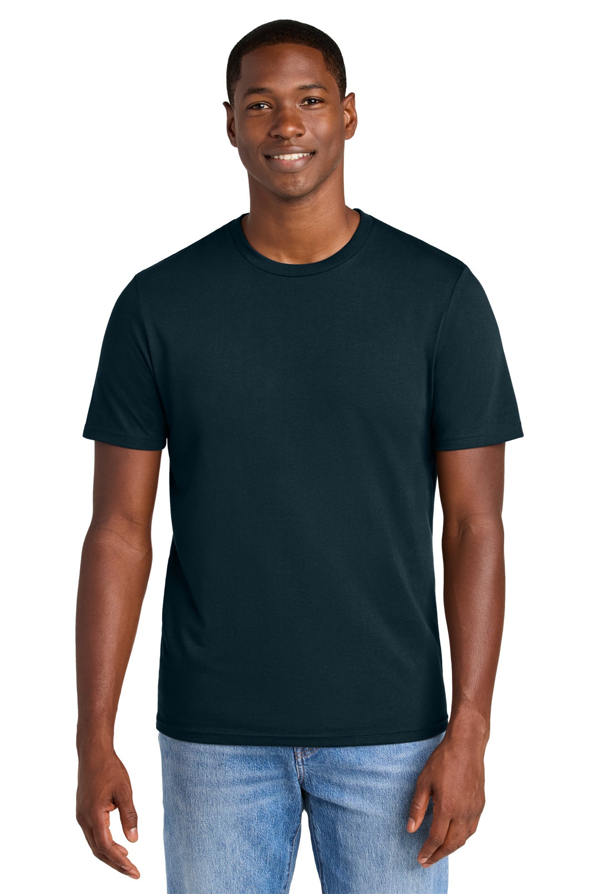 District Perfect Weight CVC Tee DT184 Navy Blue