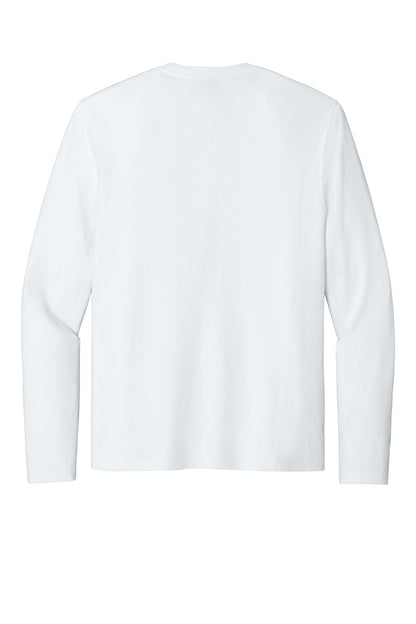 District Perfect Weight CVC Long Sleeve Tee DT185 Bright White