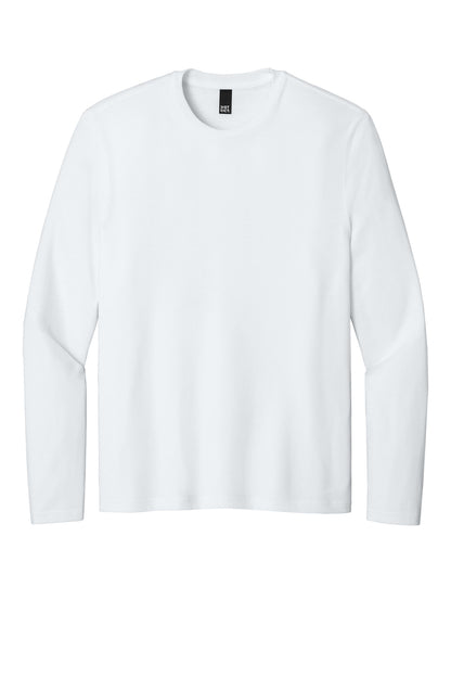District Perfect Weight CVC Long Sleeve Tee DT185 Bright White