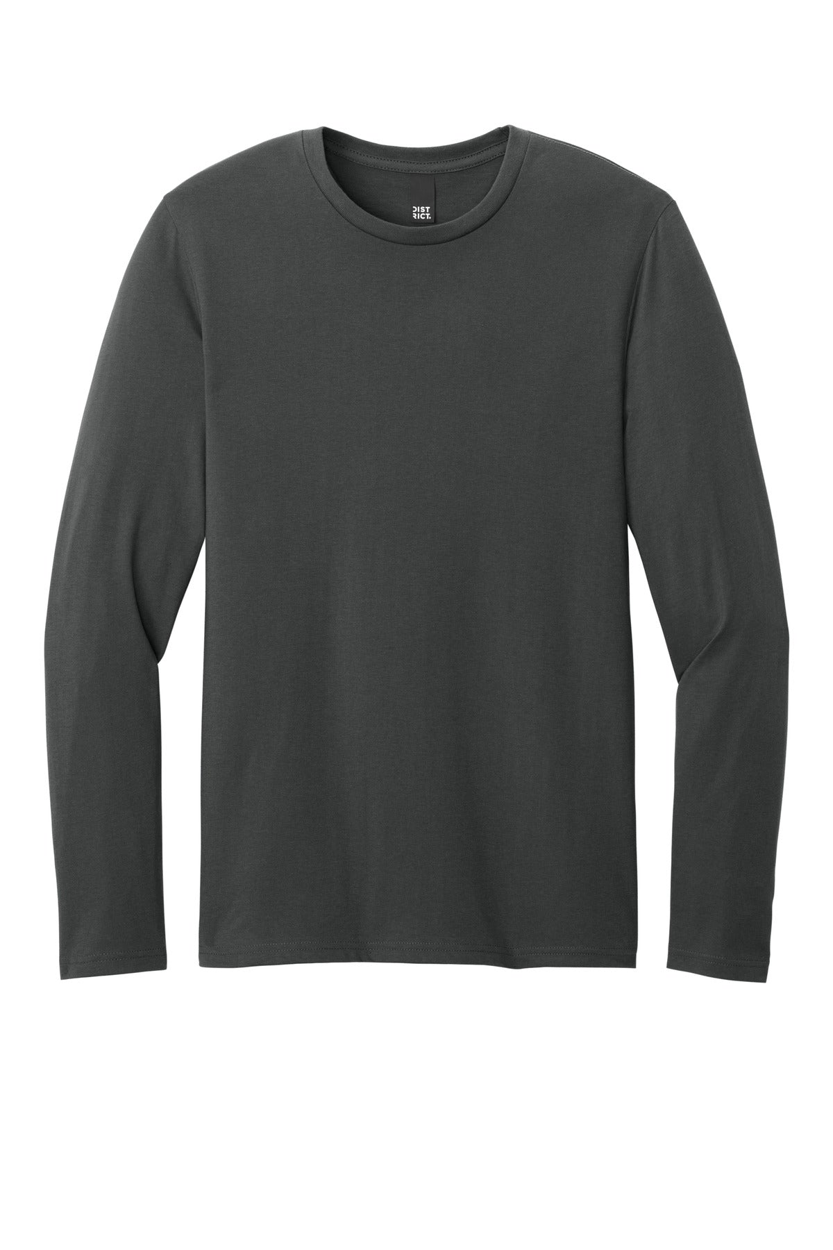 District Perfect Weight CVC Long Sleeve Tee DT185 Charcoal