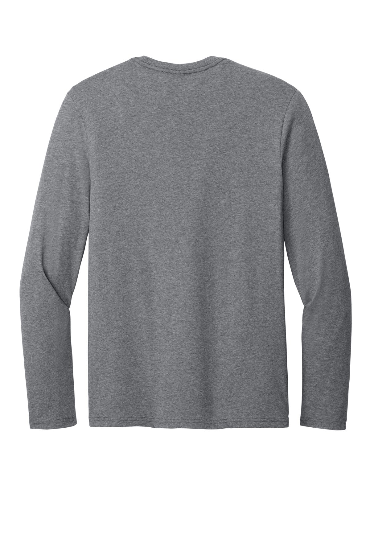 District Perfect Weight CVC Long Sleeve Tee DT185 Graphite Heather