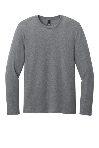District Perfect Weight CVC Long Sleeve Tee DT185 Graphite Heather