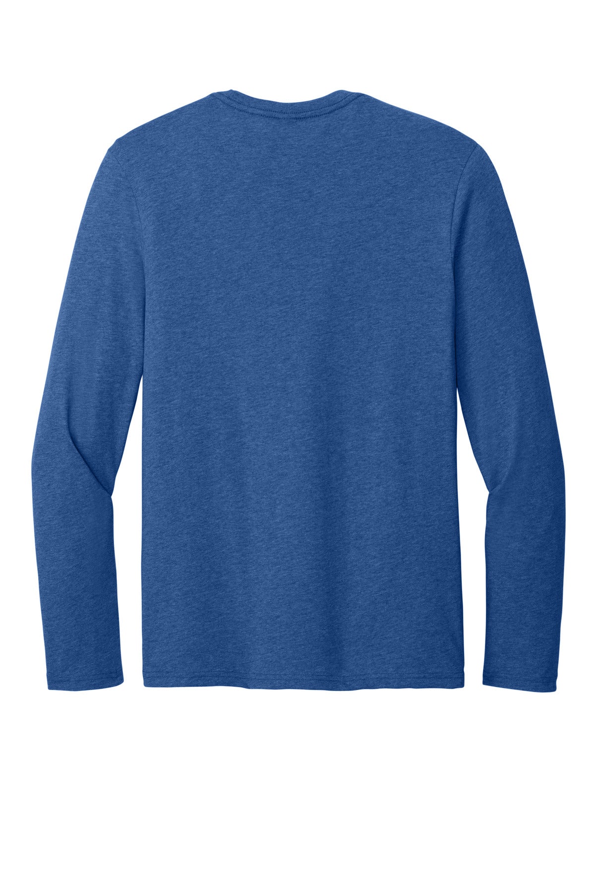 District Perfect Weight CVC Long Sleeve Tee DT185 Heathered Deep Royal