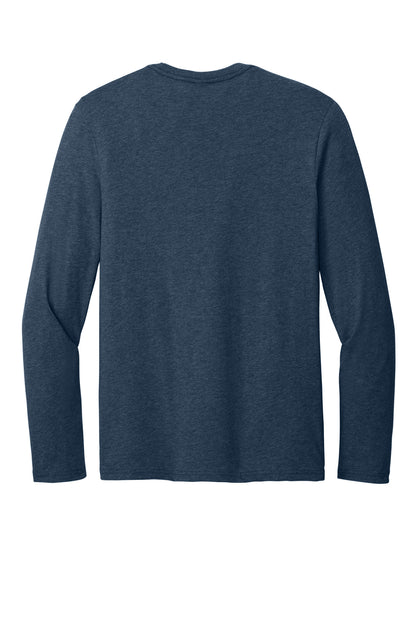 District Perfect Weight CVC Long Sleeve Tee DT185 Heathered Navy