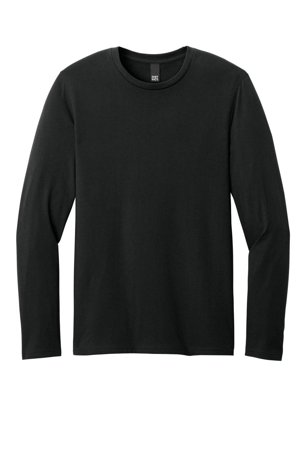 District Perfect Weight CVC Long Sleeve Tee DT185 Jet Black